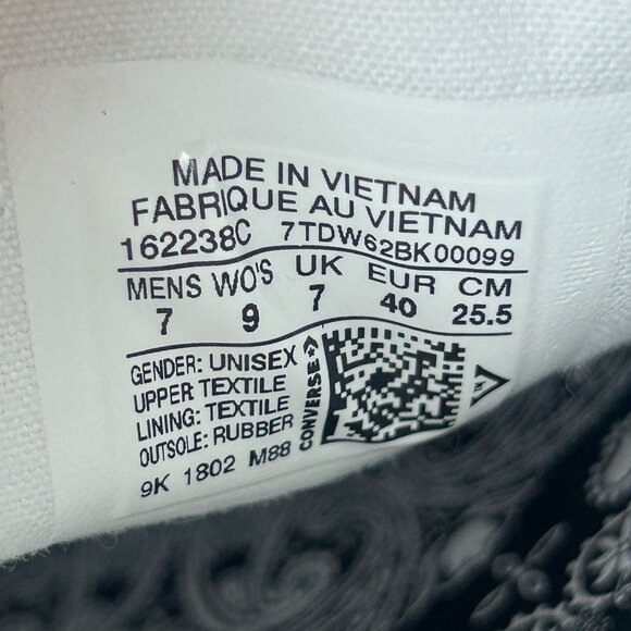 Converse Miley Cyrus Silver Glitter All Star Sneakers Womens 9 White Low Top - Picture 5 of 10